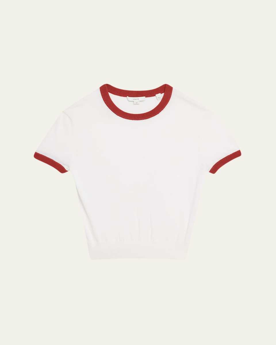 Short-Sleeve Ringer Sweater T